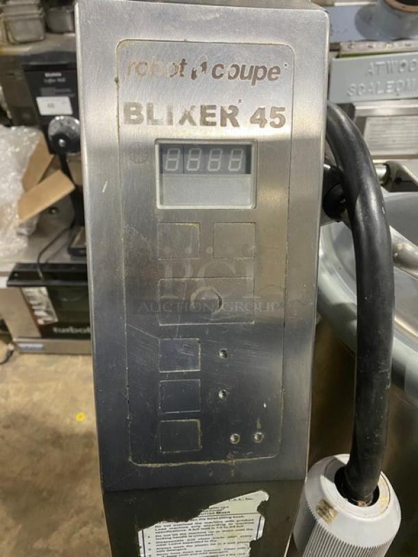 Robot Coupe BLIXER45 49.5 Qt. vertical cutter/mixer, stainless steel, two-speed, electric, 208-240V, 3 phase, used.