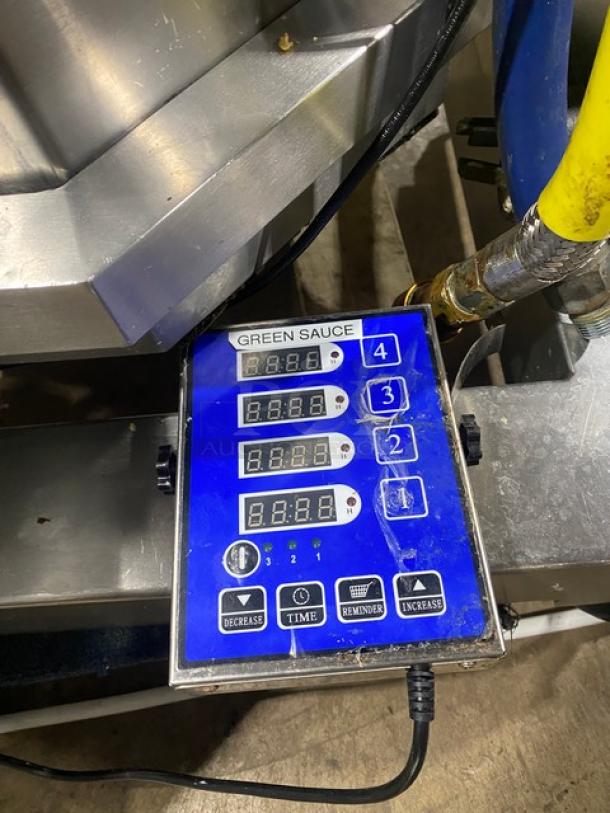 Commercial stainless steel electric cutter/mixer with Yooyist digital timer, 2-speed, heavy duty, ideal for food processing.