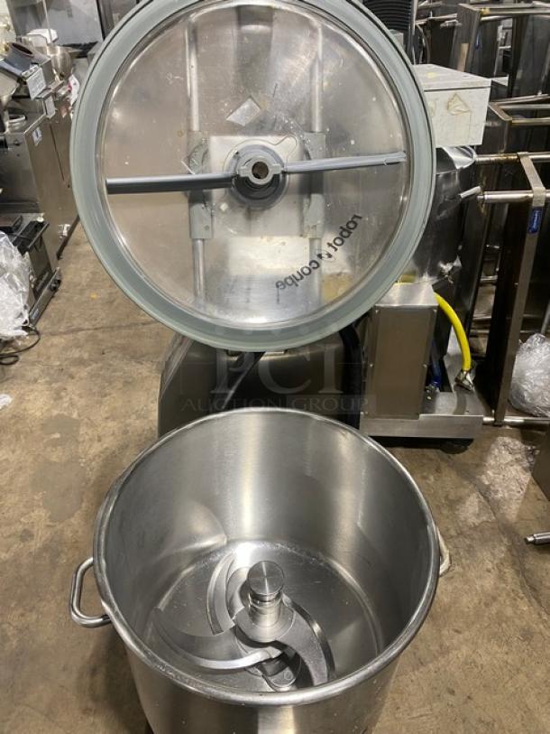 Robot Coupe R60 commercial 2-speed 66.5 Qt. stainless steel cutter/mixer, model R60, serial 6290113313J-05, 208-240V, 3-phase.