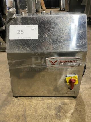 American Eagle Commercial Stainless Steel Electric Powered Bench Model Meat Grinder! Model: AE-G22N SN: 22N2308169! 115V 1 Phase! On Legs! - Item #1217470