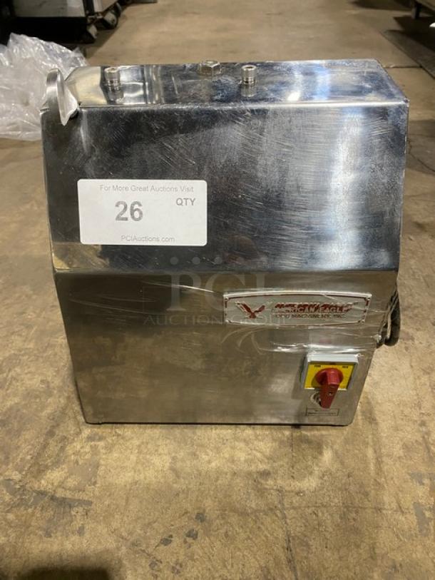 American Eagle AEG22NM stainless steel motor unit with #12 hub, commercial-grade, electric, 115V, on legs, model AE-G22NM.