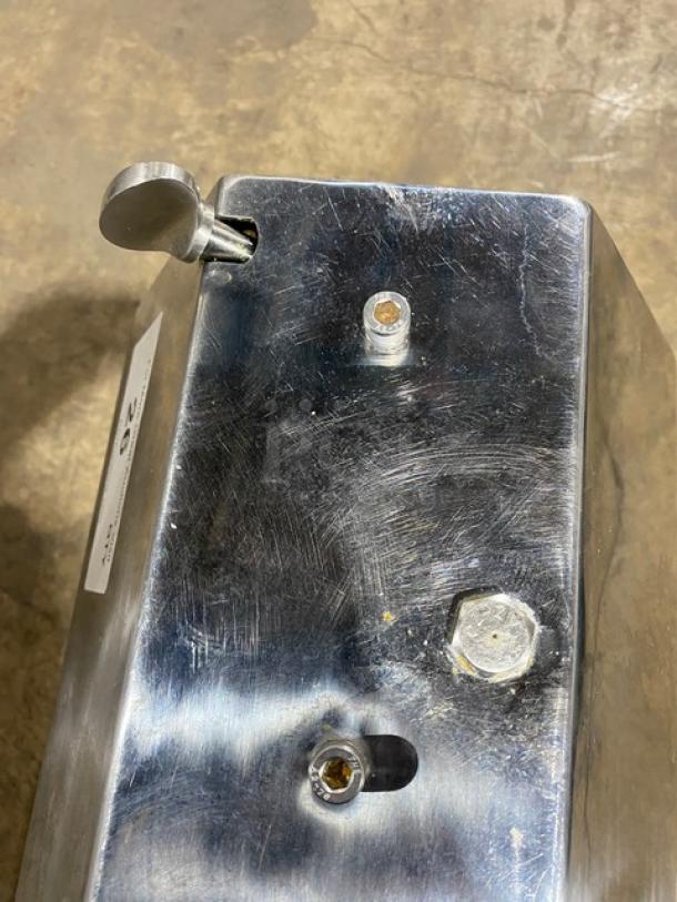 American Eagle stainless steel electric motor unit, model AEG22NM, with #12 hub, 115V, 1 phase, on legs.