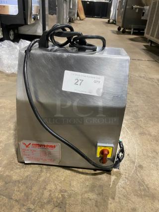 American Eagle Commercial Stainless Steel Electric Powered Bench Model Meat Grinder! Model: AE-G22N! 115V 1 Phase! On Legs! - Item #1217472