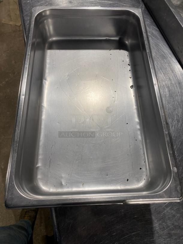 Winco SPJM-104 stainless steel full-size anti-jam hotel steamtable pan, gently used, visible minor scratches.