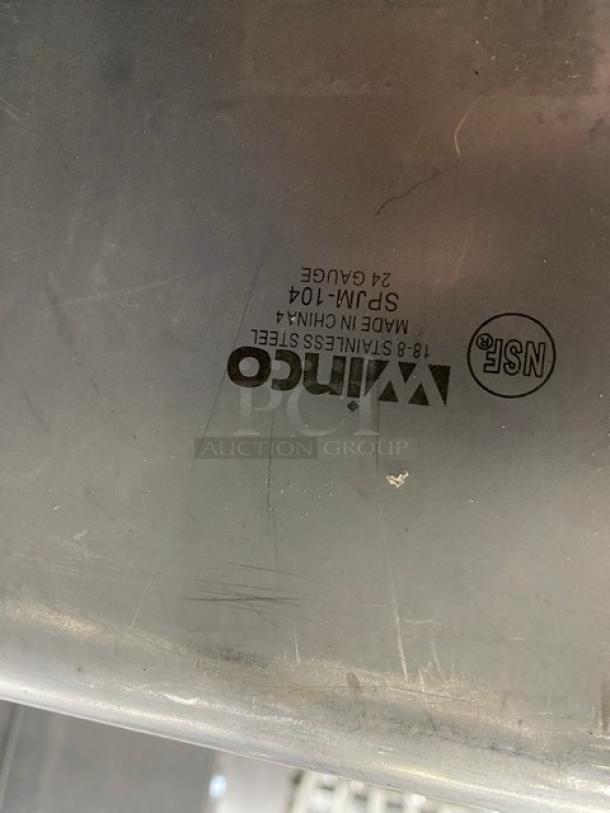 Winco SPJM-104 stainless steel full-size anti-jam hotel pan, 18-8 gauge, NSF certified, made in China.