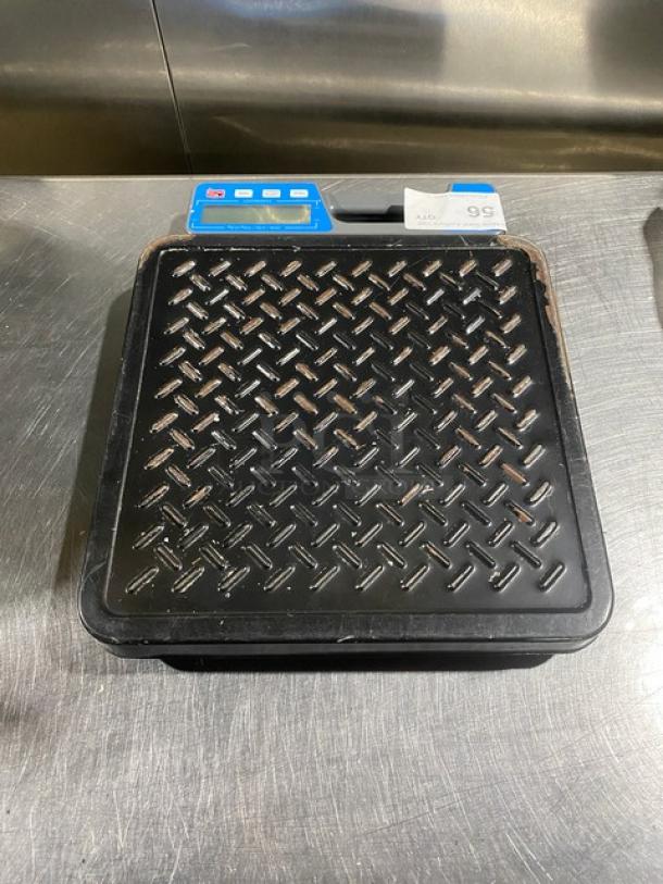 Ava Weigh 250 Lb. Digital Receiving Scale, model 334RSB250T. Features handle; shows serial number 23120851.