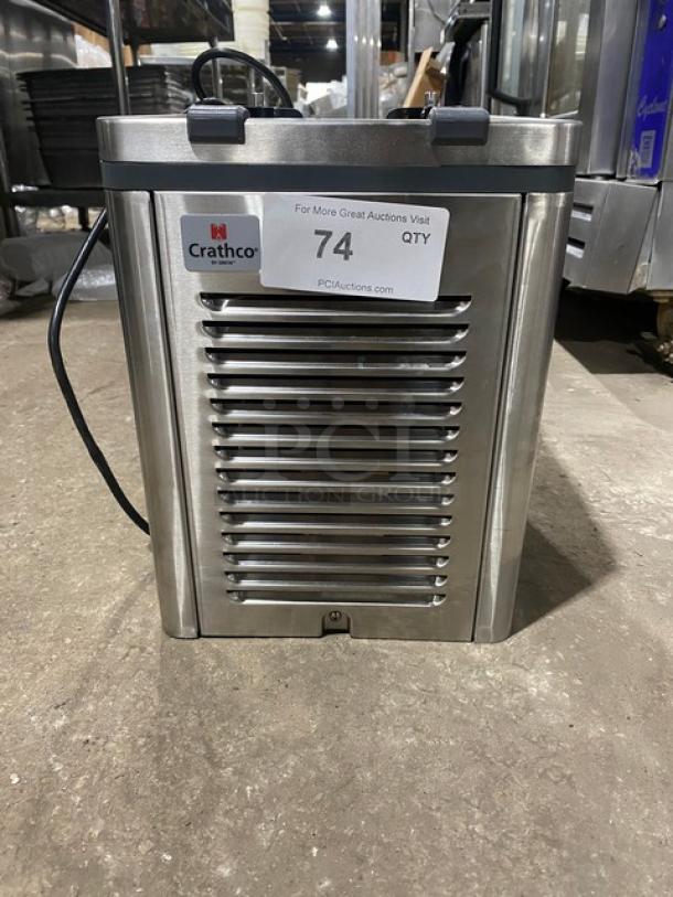 Crathco CS-2E/1D-16 stainless steel beverage dispenser, electric, countertop, excellent condition, SN: T415817, 120V.