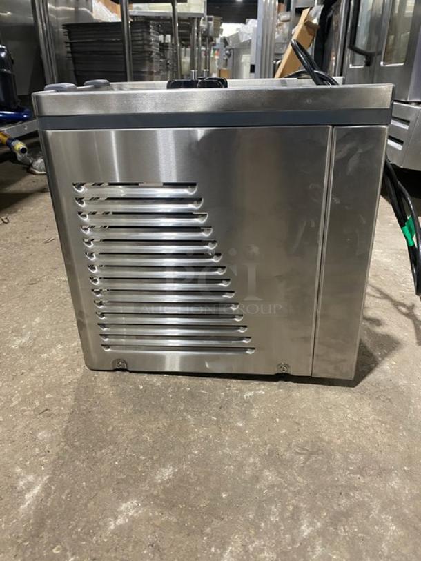 Crathco CS-2E/1D-16 countertop refrigerated beverage dispenser, stainless steel, electric-powered, 2018 model.