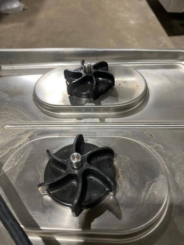 Crathco stainless steel beverage dispenser, model CS2E1D16, 2018, electric, dual agitators, countertop, good condition.