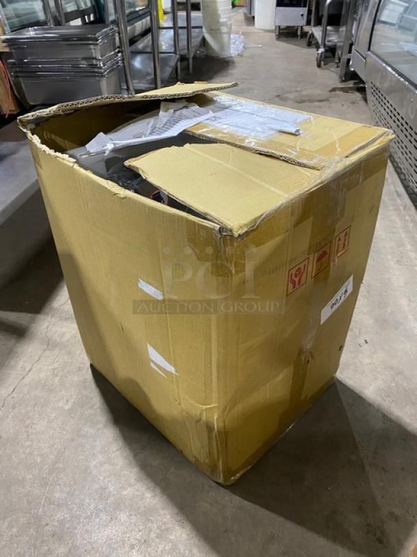 New American Eagle Commercial Stainless Steel Meat Cutting Attachment in original box. Box shows wear from storage.