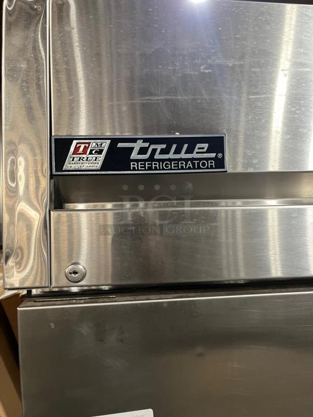 True Commercial Stainless Steel Single Door Refrigerator, Model TG1R1S, with poly-coated rack, on casters, 115V 1 Phase.