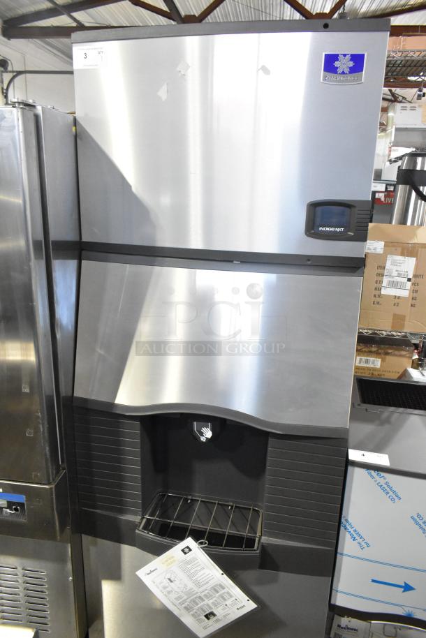2019 Manitowoc IYF0600A-261 stainless steel ice head on SPA310 dispenser, 208-230V, 1 phase, excellent condition.