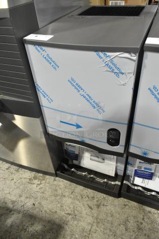 Brand new 2022 Manitowoc CNF0201A-161L stainless steel nugget ice maker with lever dispensing, 10 lb. bin, 115V.