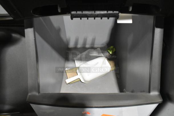 BRAND NEW Manitowoc B320 stainless steel ice bin, 210 lb. capacity, minor scratches, commercial grade.
