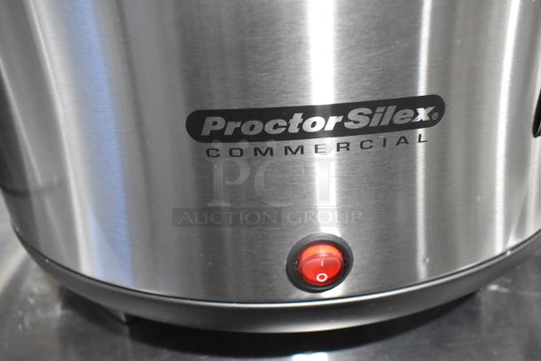 BRAND NEW SCRATCH AND DENT Proctor Silex 37580, 60 Cup Electric Rice Warmer, 120V, 1 Phase, stainless steel body.