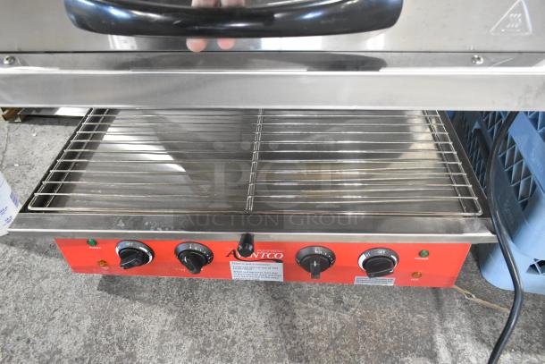 Brand new Avantco 177SAL23M stainless steel 23" electric salamander, 208/240 volts, 1 phase, with minor scratches.