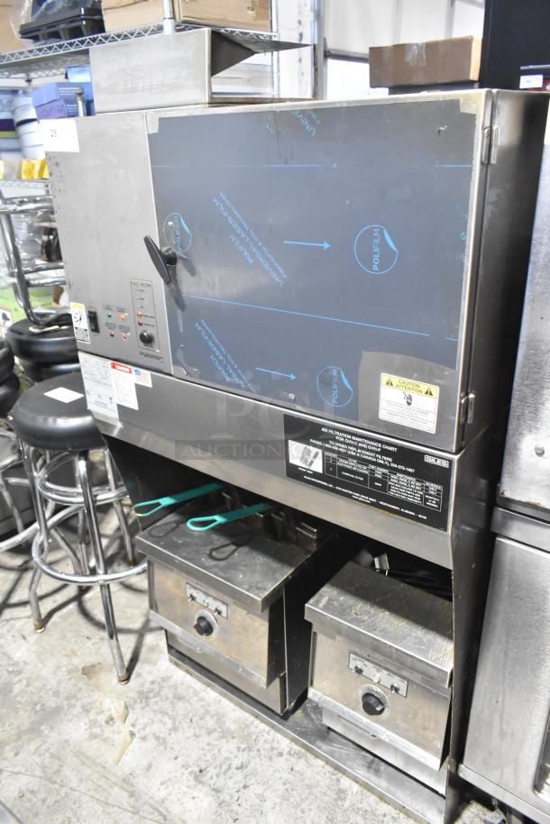 Giles GVH-C Stainless Steel Ventless Hood System, electrostatic air cleaner, 208-240V, 1 phase, signs of wear.