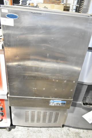 Norlake Stainless Steel Commercial Blast Chiller, brushed finish, visible control panel, some surface wear, labeled for pizza boxes.
