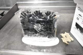 Brand new Update GWD-3 glass washing device in original packaging, featuring three black brushes in a sealed bag.