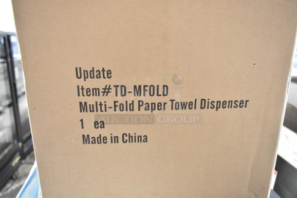 Brand new Update TD-MFOLD surface mount paper towel dispenser, compatible with multifold towels, made in China.