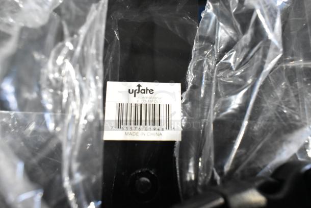 Brand new Update TD-MFOLD surface mount paper towel dispenser for multifold towels, with packaging label showing barcode. Made in China.