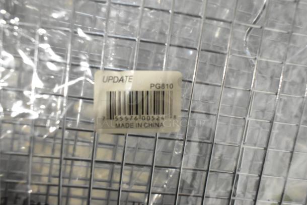 30 new Update PG810 1/2 size wire pan grates with label, barcode, and "Made in China" marking.