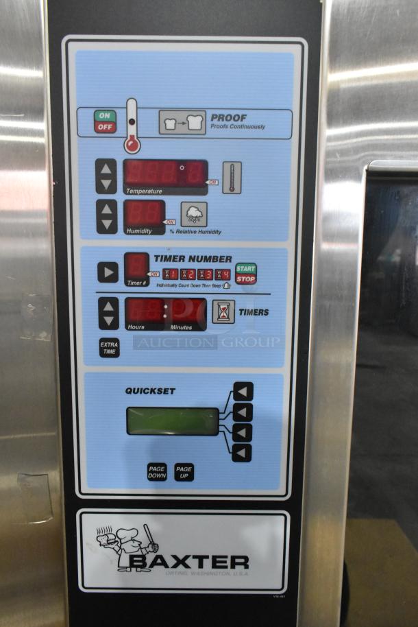 Baxter PC151DD Stainless Steel Commercial Roll In Rack Proofer, digital controls, 208/240V, 1 Phase, excellent condition.