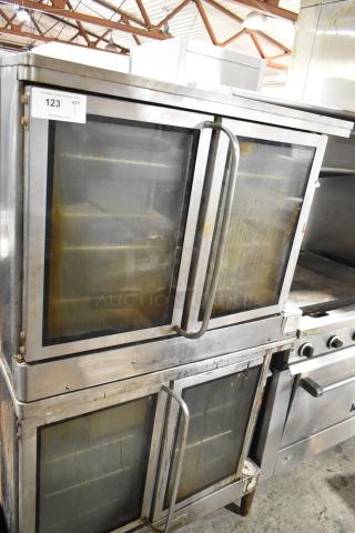 Blodgett EF-111 stainless steel convection oven, view-through doors, metal racks, 480V, 3-phase, used condition.