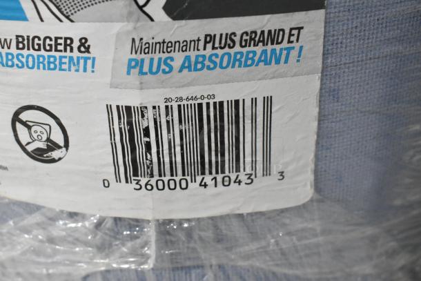 Brand new Kimberly Clark Wypall X80 towels, roll 4104306, scratch and dent condition, barcode visible.