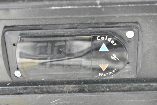 2019 Habco SE18 cooler control panel, showing temperature adjustment buttons. Door needs repair. 115 volts, 1 phase.