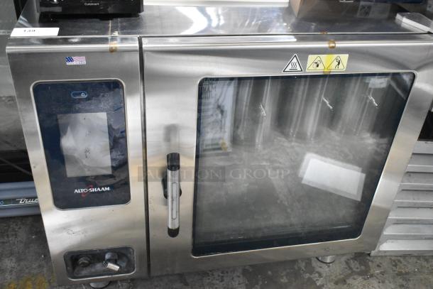 2021 Alto Shaam CTP7-20E combi convection oven, stainless steel, electric, 208-240V, 3 phase, user interface visible.
