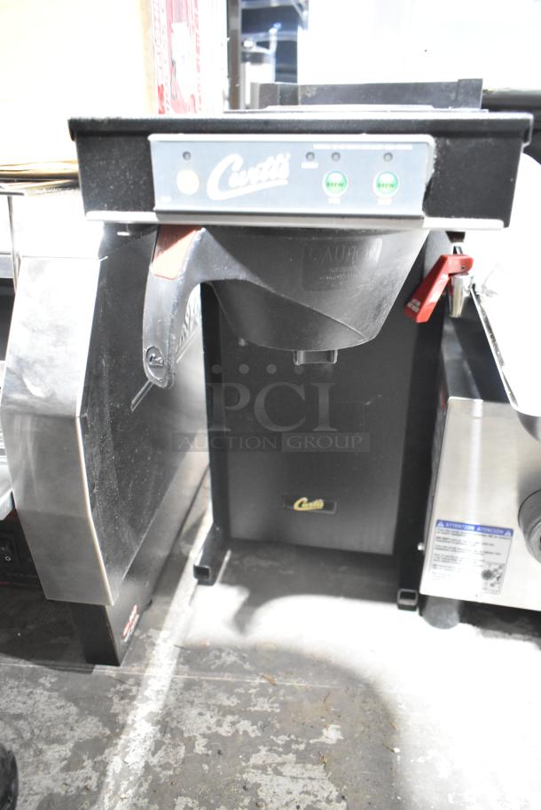 Curtis TLP Low Profile 18" Automatic Airpot Brewer, brand new with scratch and dent, black finish, 120V, 1 phase.