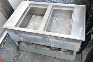 Vollrath Stainless Steel 2 Well Drop In, dual compartments, visible wear, includes control components, tag number 174.