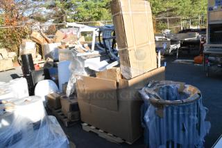 10 BRAND NEW SCRATCH AND DENT! Items Including Chair Frame, Mop Sink and Dish Table. Dee Description for Details. 10 Times Your Bid! - Item #1217196