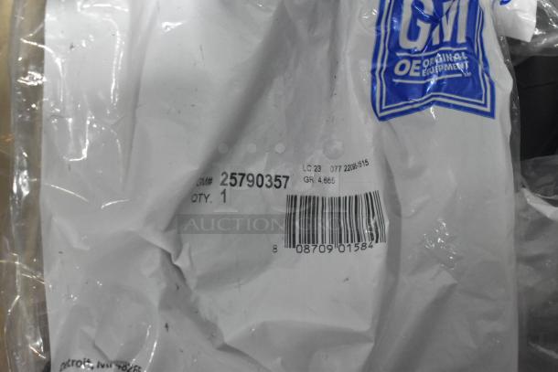 Lot of new car parts includes GM 25790357 ACDelco brake air duct, visible GM OE logo. Packaged in a poly bag.