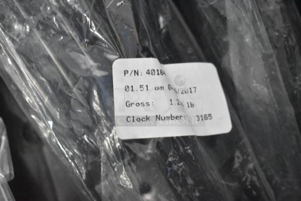 Brand new car parts lot including GM 84221510 ENS Filet, GM 25790357 ACDelco Brake Air Duct in black poly bin, labeled 1.2 lb.