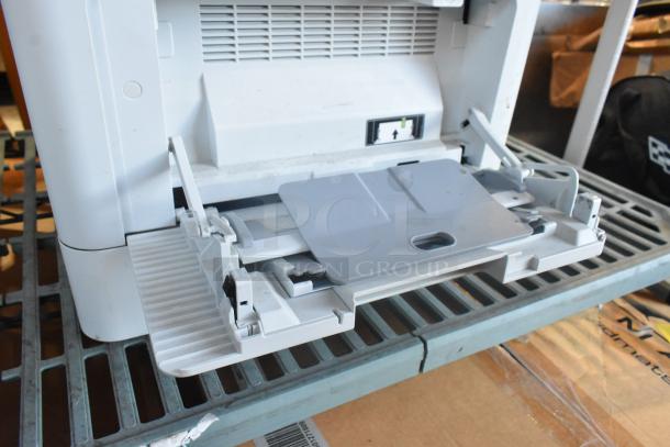 Brother HL-LB360CDW printer with open paper tray, 120 volts, countertop design, used condition.