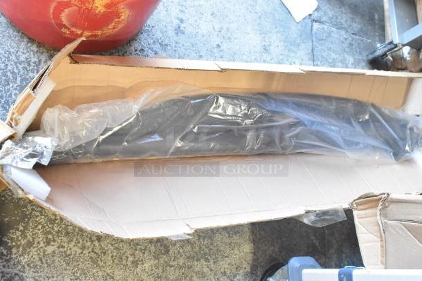 Three brand new items in a box, including rails, sealed in plastic.  Complete packaging, ready for shipping.