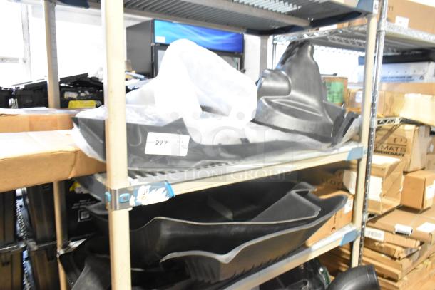 Two-tier lot with GM 22858823 car mats, GM 84449319 Chevrolet retractable cargo shade in jet black, brand new condition.