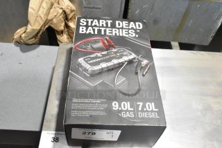 Brand new Noco Boost Pro jumper for dead batteries; suitable for up to 9.0L gas or 7.0L diesel engines. Box shows product image.