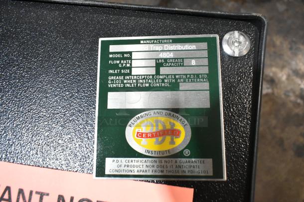 BRAND NEW Ashland PolyTrap 4804, 8 lb. grease trap. PDI certified. Threaded connections, scratch and dent condition.