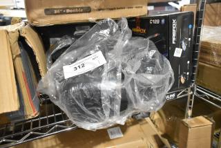 Brand new LifePro Vibration Plate with scratch and dent packaging. 120 Volts, 1 Phase, partially wrapped in plastic. Auction tag reads "312".