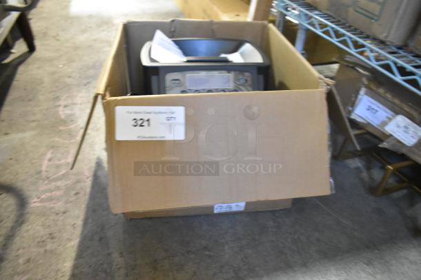BRAND NEW SCRATCH AND DENT! XD-9005 Electronic Coin Sorter in box. 110 Volts, 1 Phase. Auction label "321".
