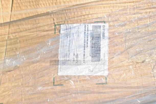 Box of 25 brand new scratch and dent items. Includes straws, squat cups. Label shows item codes and model details.