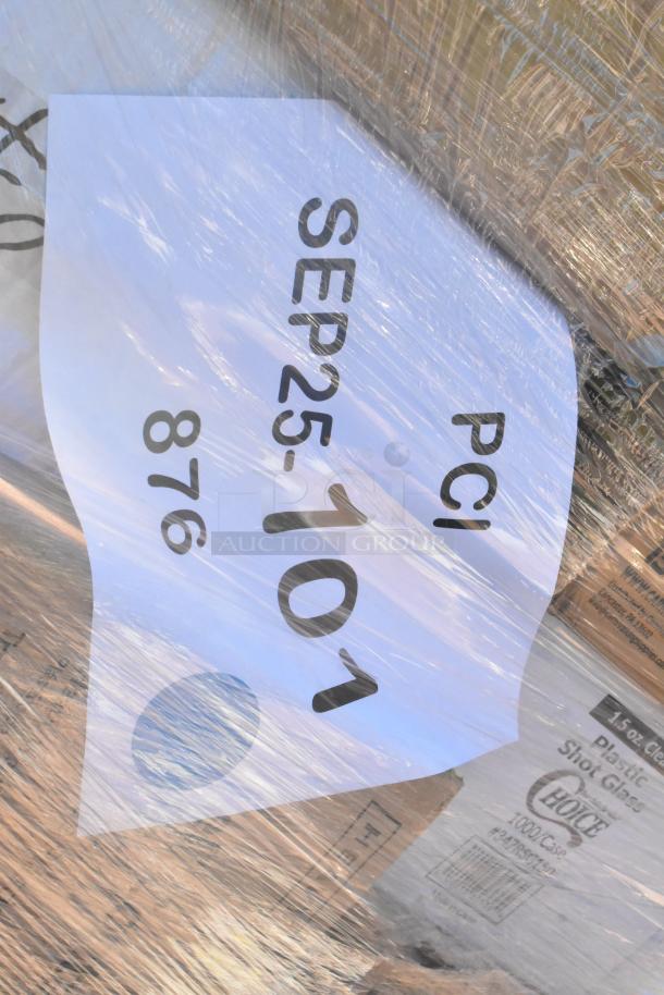 Bulk lot containing 48 scratch and dent items, including containers, food buckets, lids, gloves, and plates. Labeled "PCI SEP25-101".