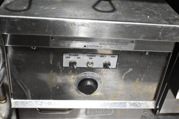 Giles GVH-C stainless steel ventless hood system with controls. Includes electrostatic air cleaner. 208-240V, 1 phase. Used.