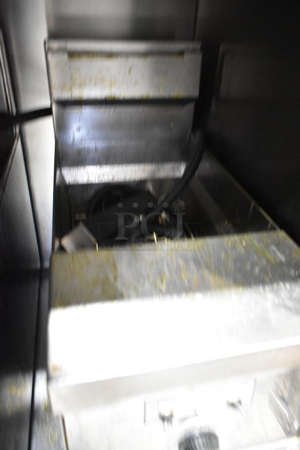 Giles GVH-C stainless steel ventless recirculating hood, electrostatic air cleaner, two stainless steel fryers, 208-240V, 1 phase.