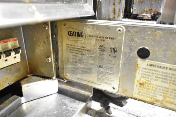 Giles GVH-C stainless steel ventless recirculating hood system with electrostatic air cleaner and two fryers, 208-240V, 1 phase.