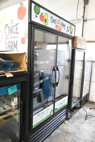 2024 True TVM-48SL-HC Metal Commercial 2 Door Reach In Cooler Merchandiser w/ Metal Racks. 115 Volts, 1 Phase. - Item #1217107