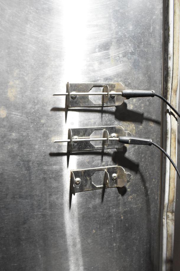 2023 Alto Shaam QC2-40 stainless steel Quickchiller with 2 probes on side; commercial-grade blast chiller.